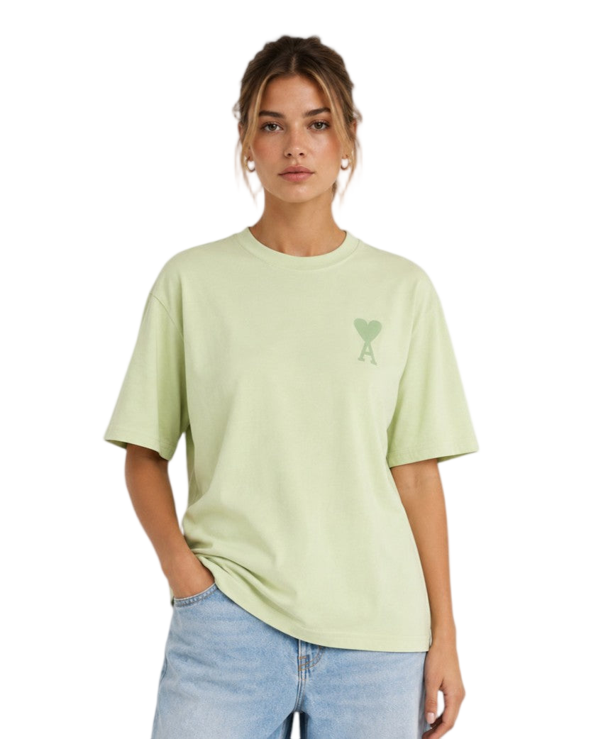 AMI ALEXANDRE MATTIUSSI Ami de Coeur T-Shirt Light Green