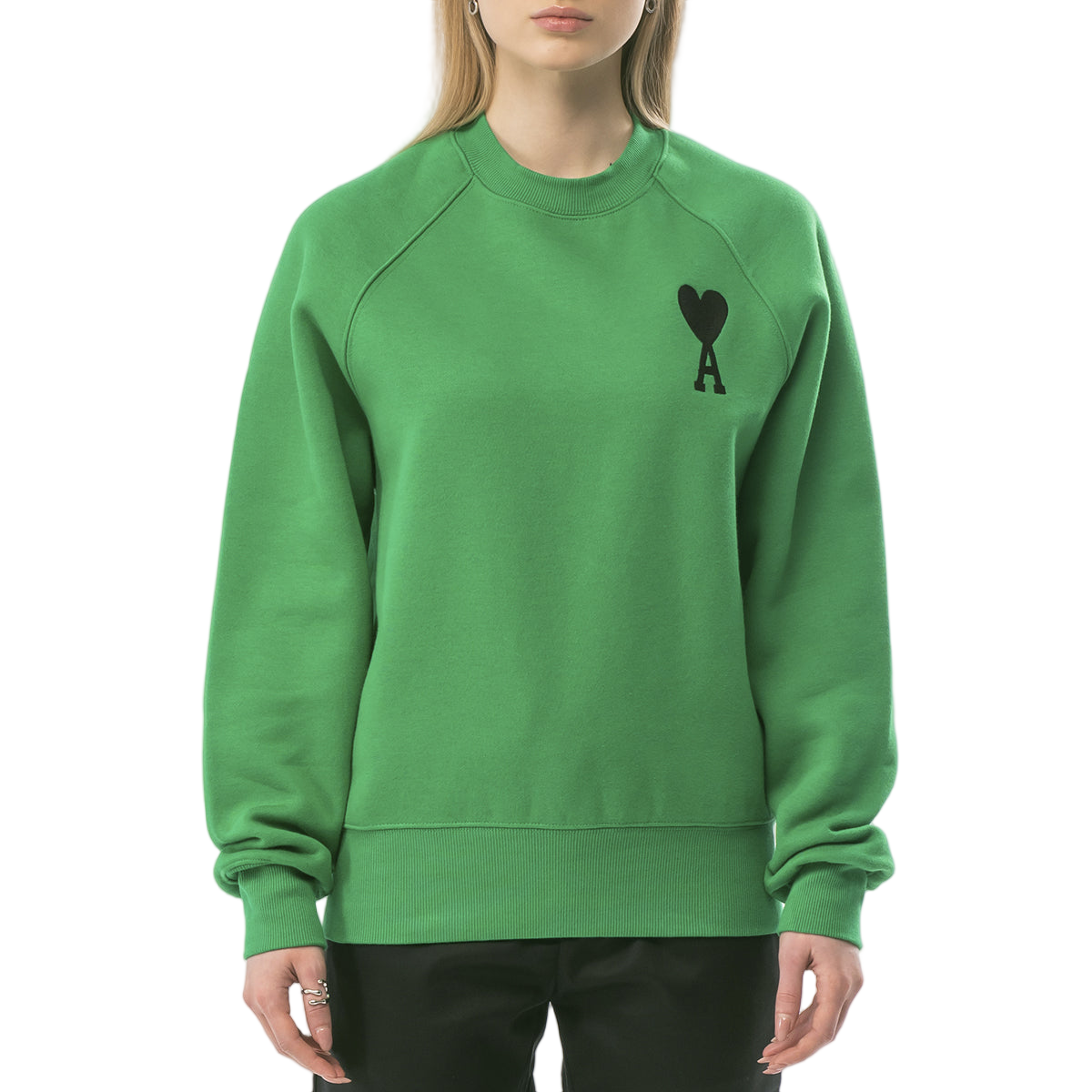 AMI Paris Embroidered Sweatshirt Green