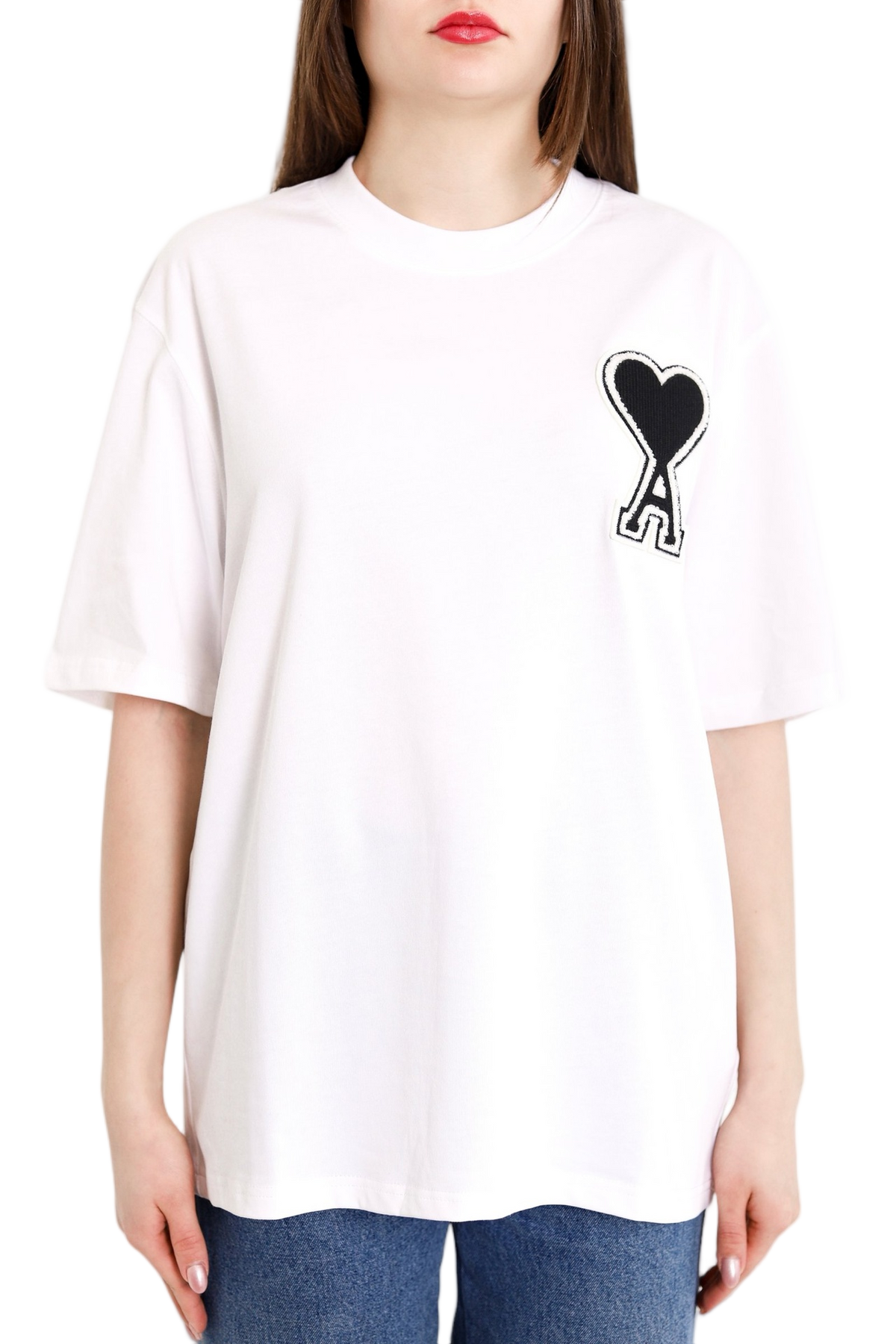 AMI Paris Exclusive Ami De Coeur T-Shirt White Black Heart