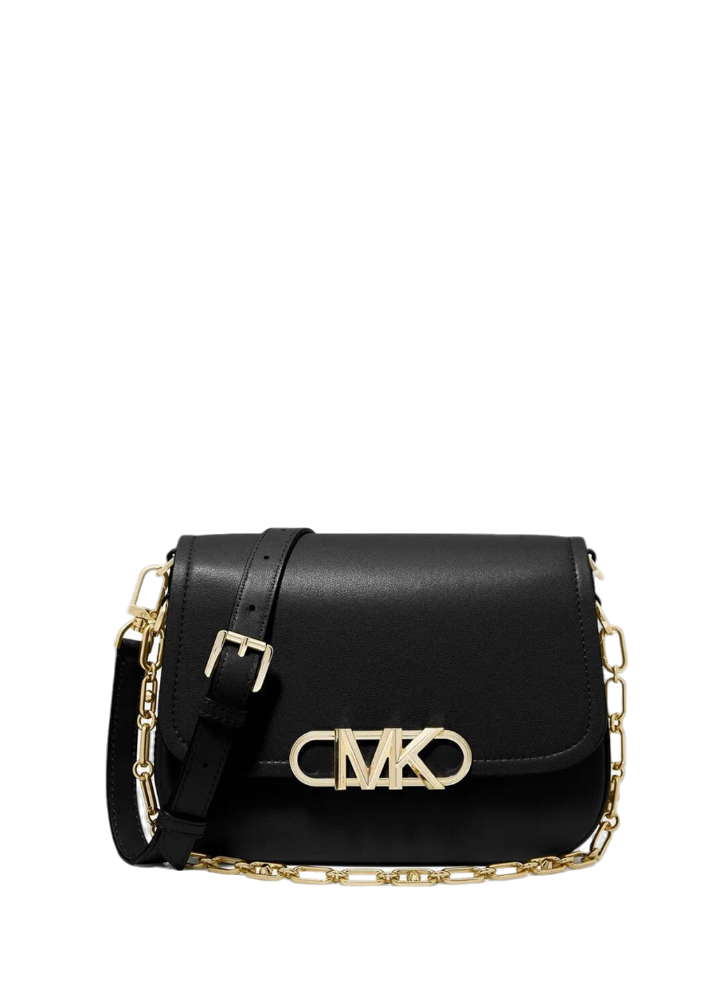 Michael Kors Parker Medium Leather Messenger Bag Black
