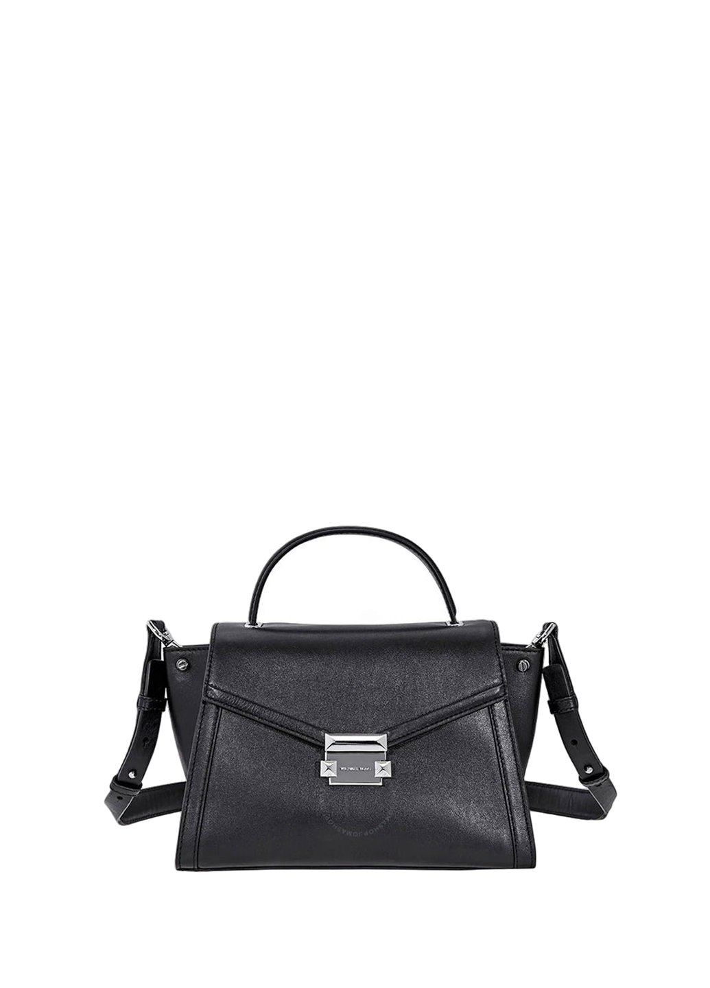 Michael Kors Whitney Medium Leather Satchel Black