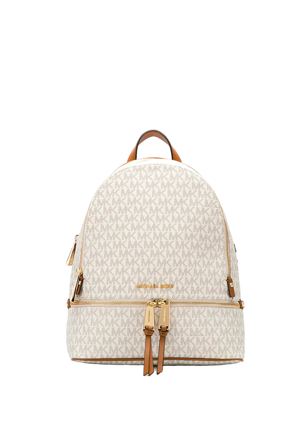 Michael Kors Signature Rhea Zip Backpack Medium Vanilla