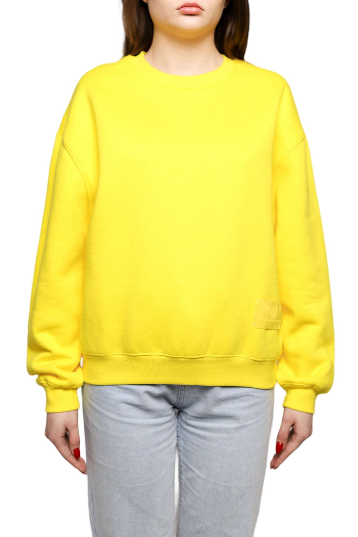 AMI Paris Sweatshirt Satin Label Yellow