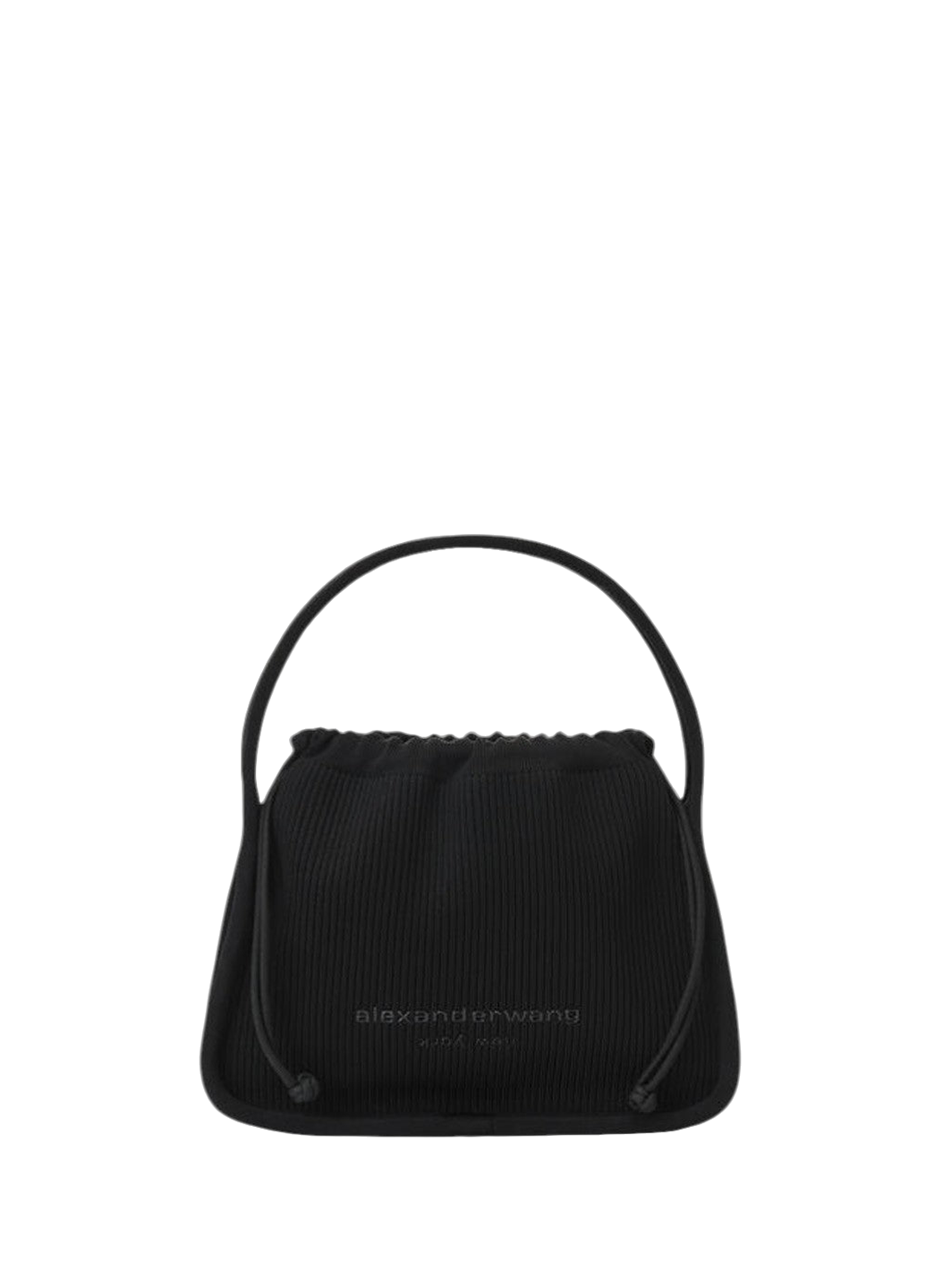 Alexander Wang Small Ryan Ribbed-Knit Tote Bag Black