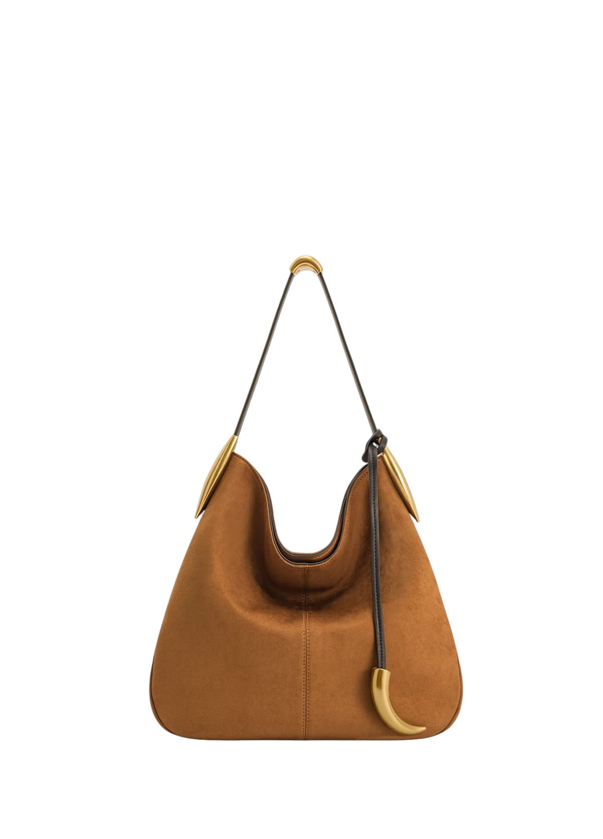 JW PEI Nina Metal Charm Hobo Bag Brown