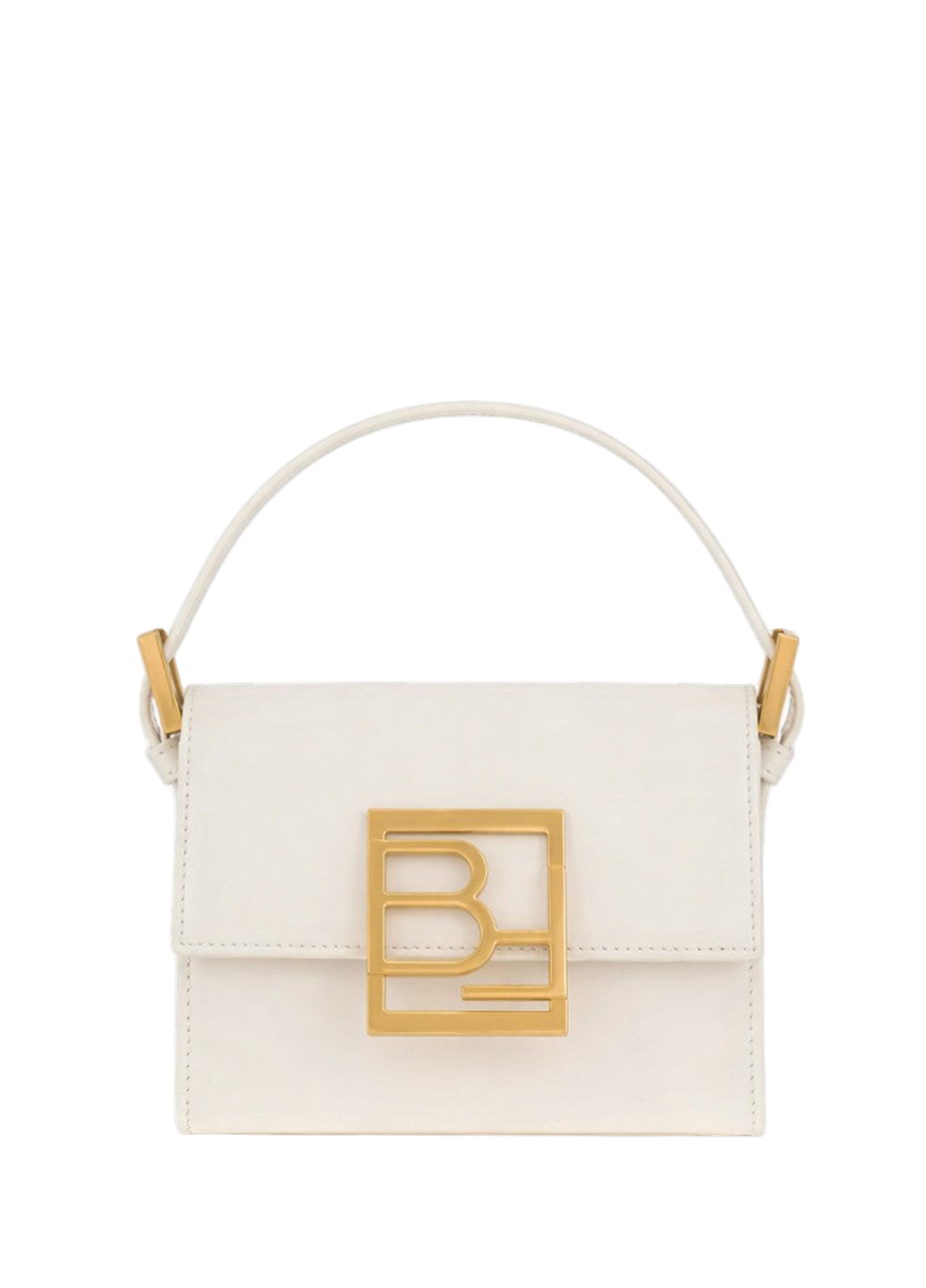 By Far Fran Semi Patent Leather White