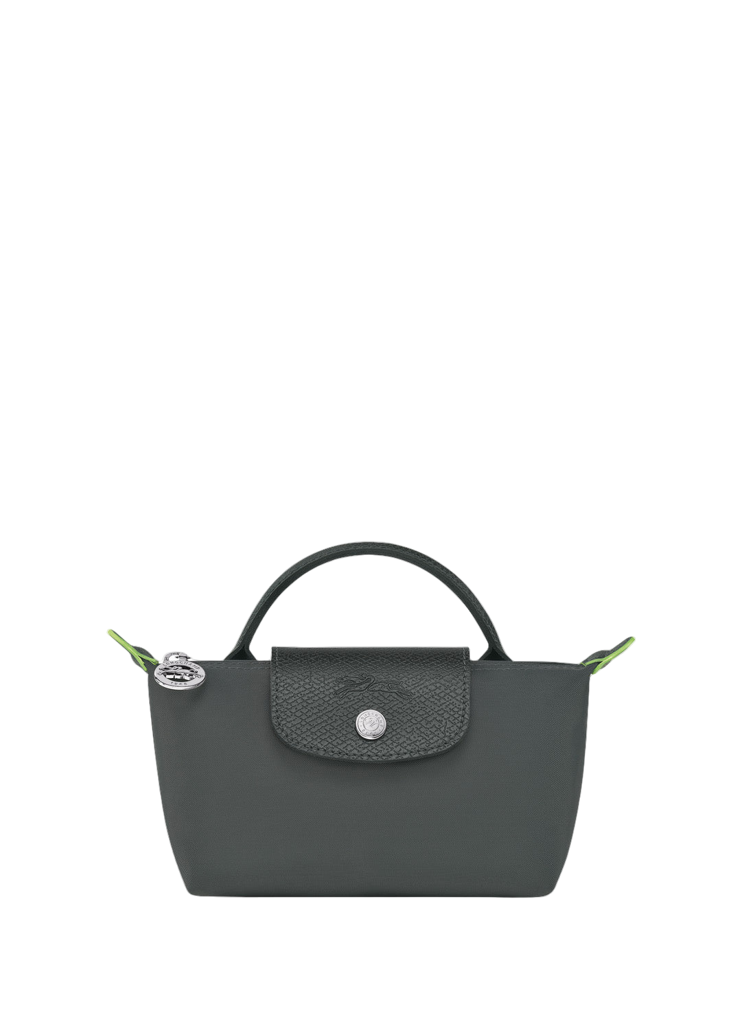 Longchamp Le Pliage Green Pouch With Handle Graphite