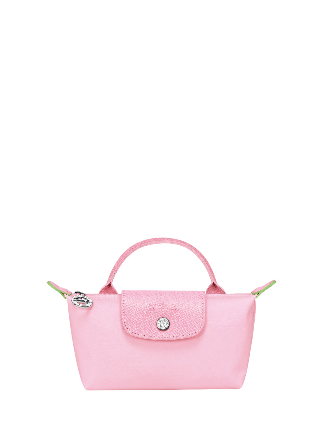 Longchamp Le Pliage Green Pouch With Handle Pink