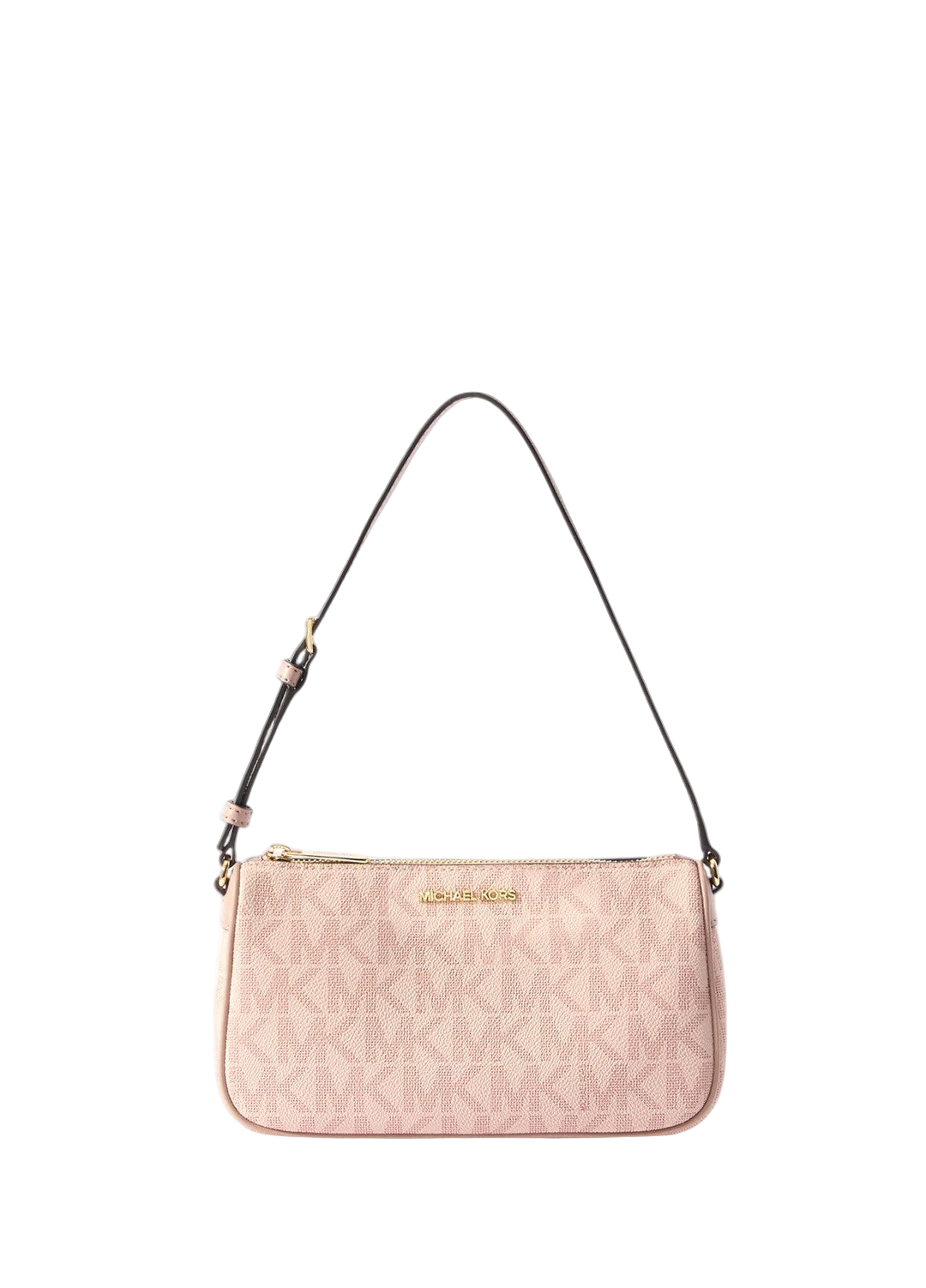 Michael Kors Signature Jet Set Medium Pouchette Bag Nude Pink
