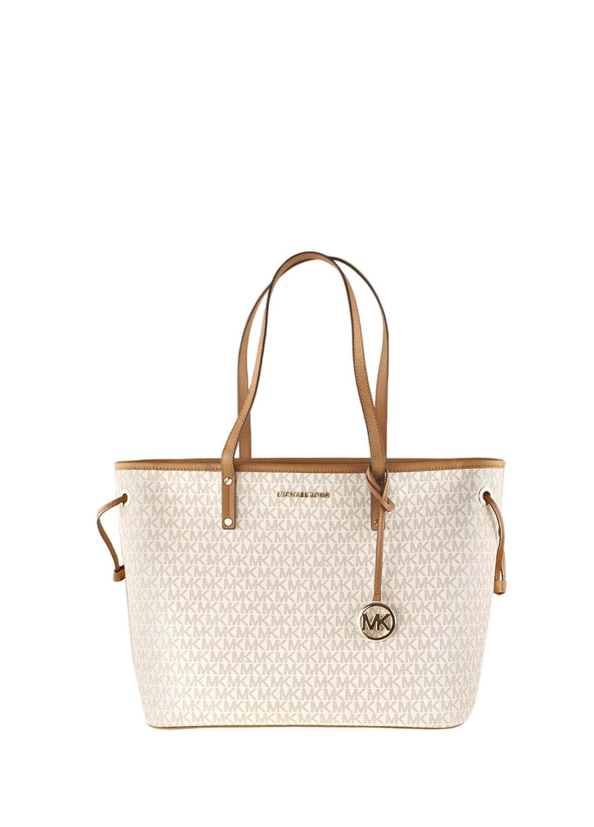 Michael Kors Jet Set Travel Large Drawstring Tote Vanilla