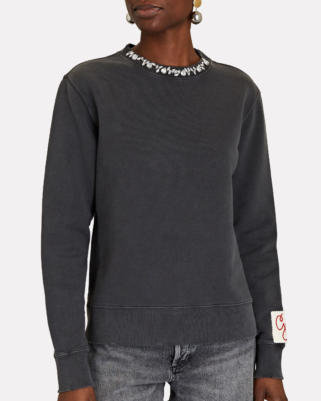 Golden Goose Crystal-Embellished Sweatshirt Anthracite