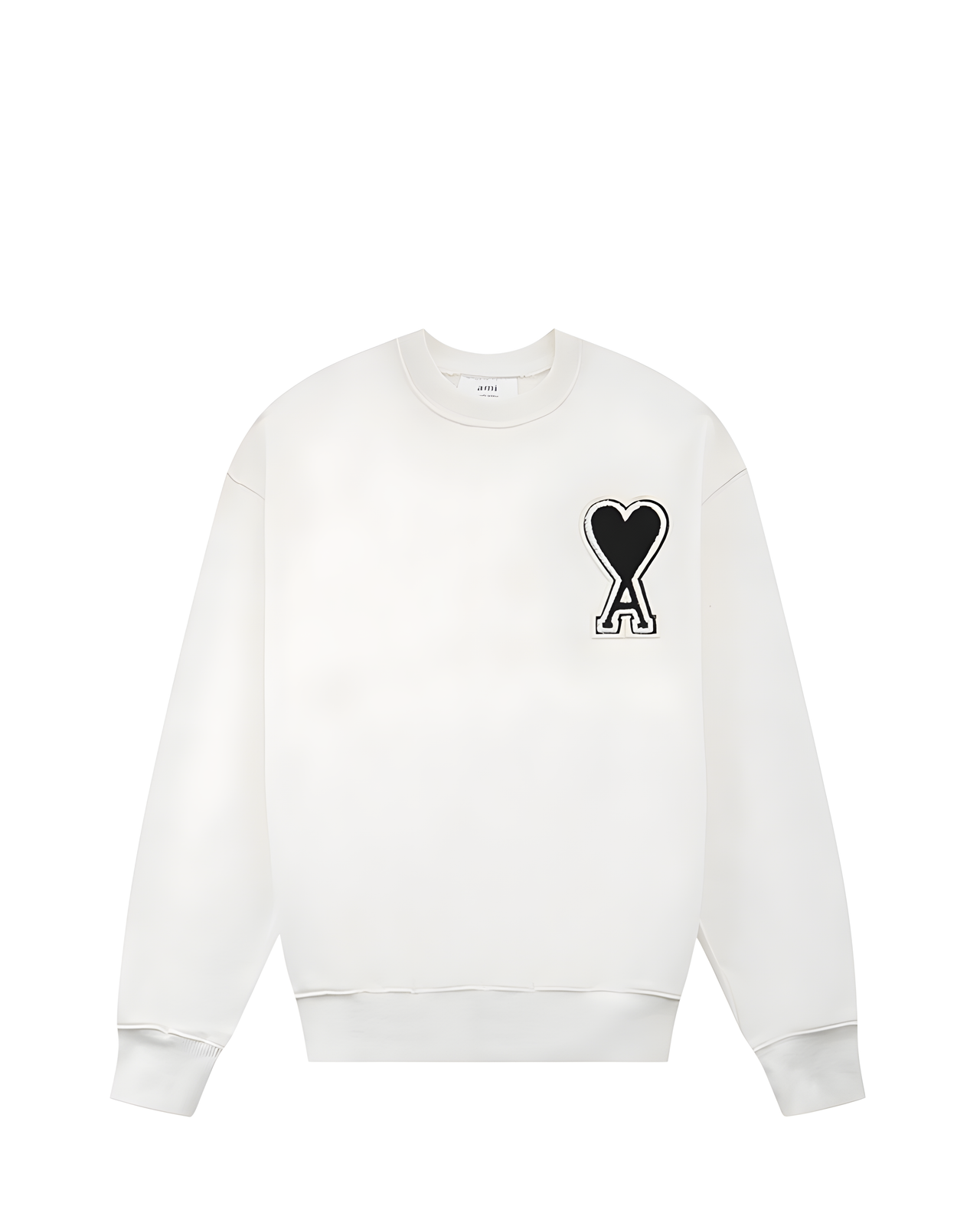 AMI Paris oversize Ami de Coeur patch sweatshirt White/Black