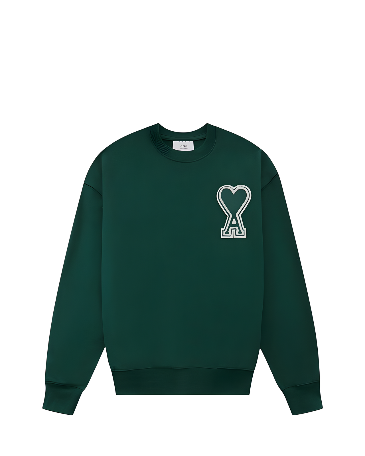 AMI Paris oversize Ami de Coeur patch sweatshirt Green