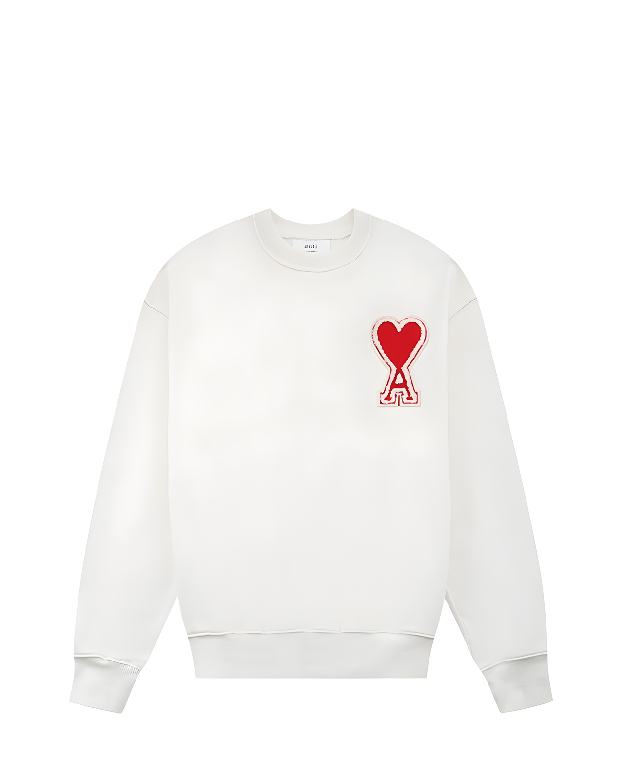 AMI Paris oversize Ami de Coeur patch sweatshirt White