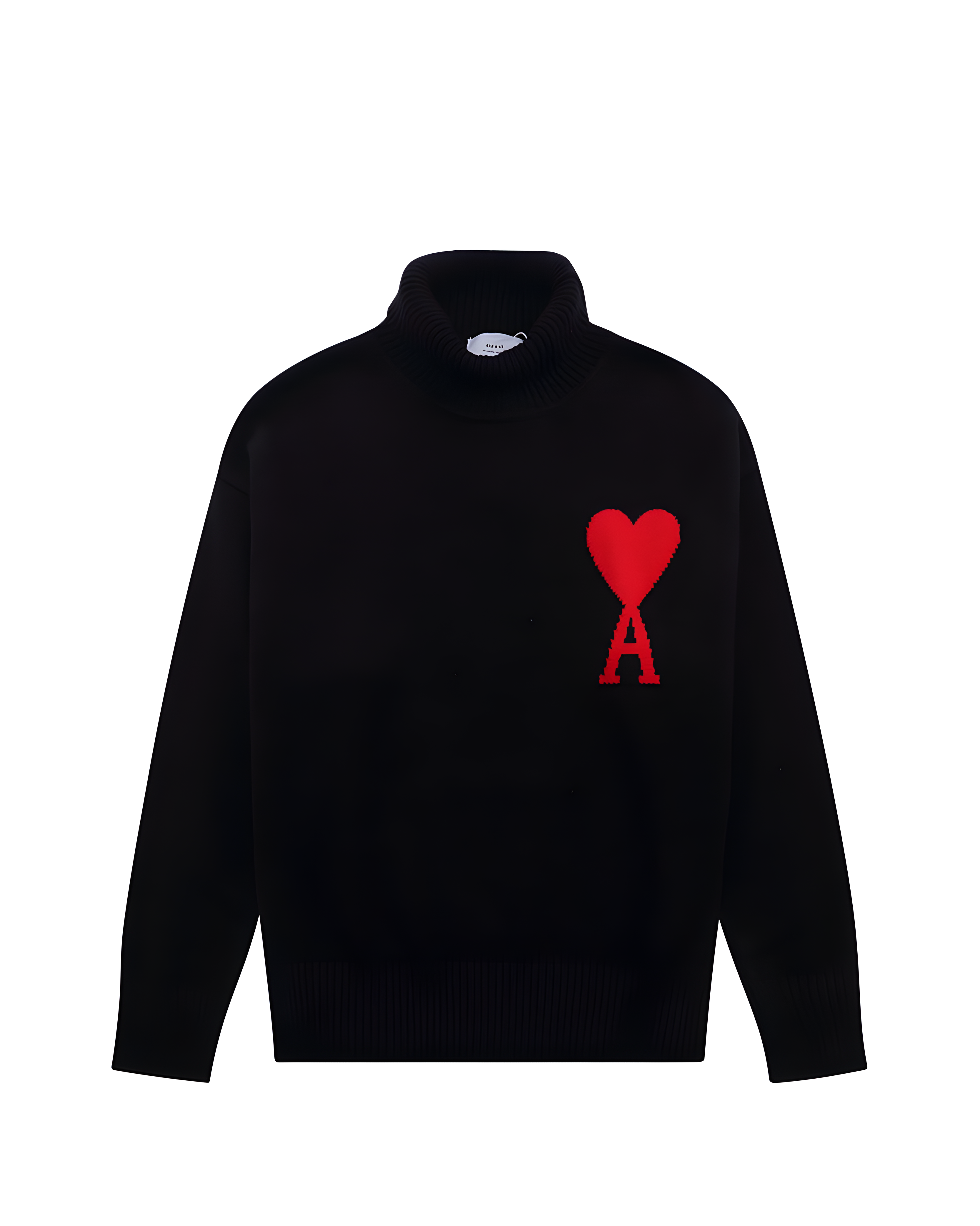 AMI Paris AMI DE COEUR スウェット ブラック AMI Paris oversize Ami de Coeur patch sweatshirt Black - SSTORIES