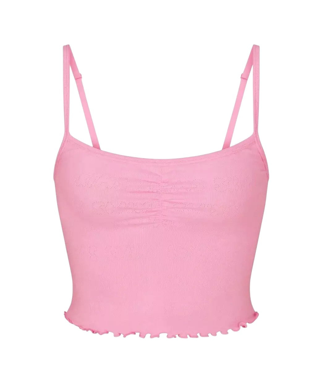 Skims Logo Pointelle Cami Bubble Gum