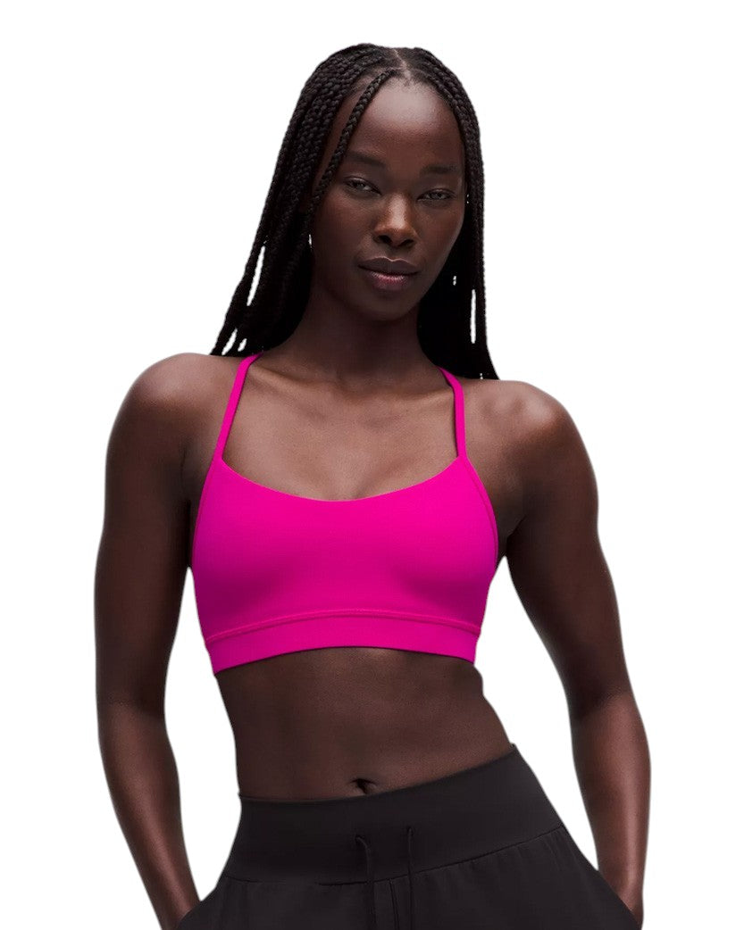 Lululemon Flow Y Bra Nulu Light Support Pink Flare