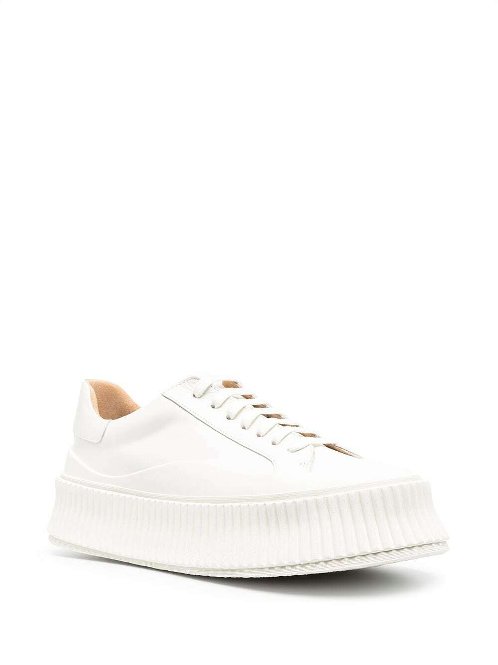 Jil Sander White Platform Low-top Sneakers