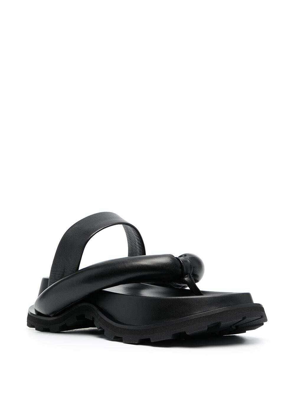Jil Sander Padded Platform Sandals Black