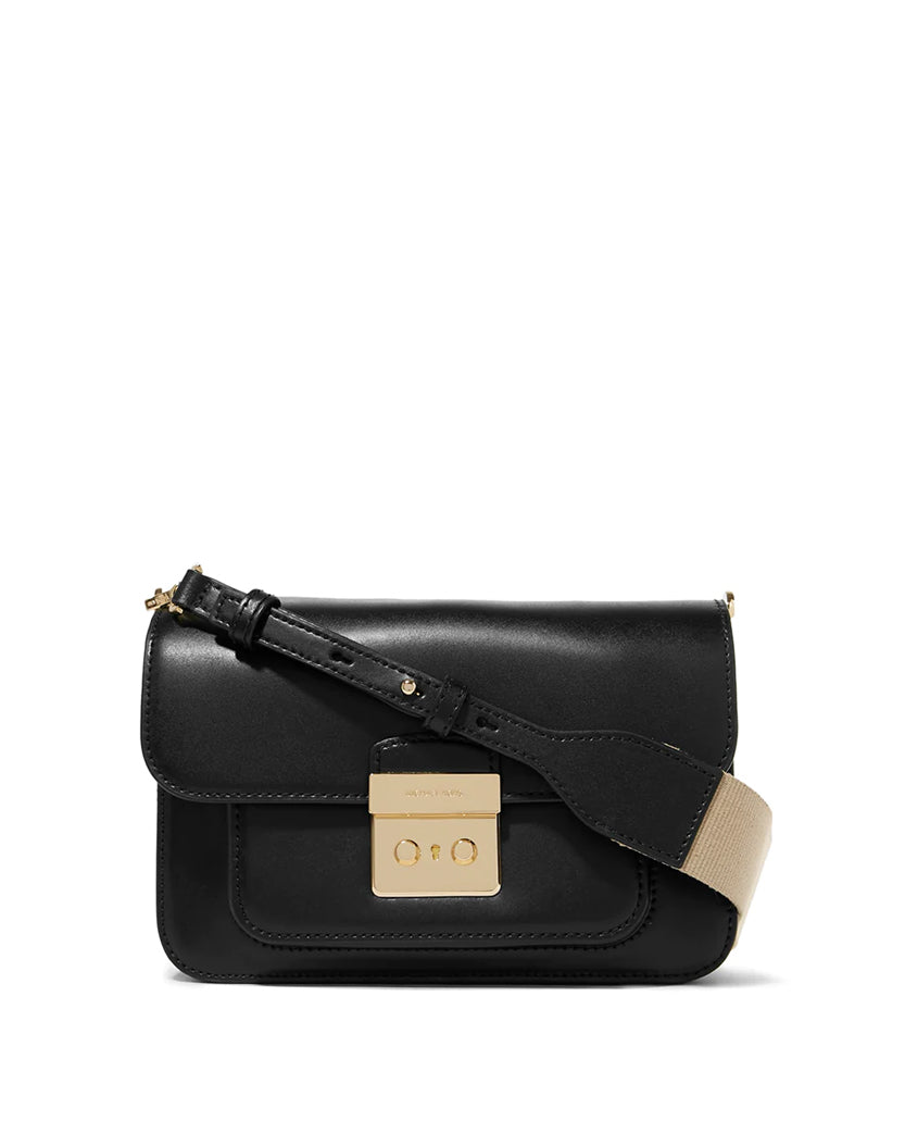 Michael Kors Sloan Editor Leather Shoulder Bag Black