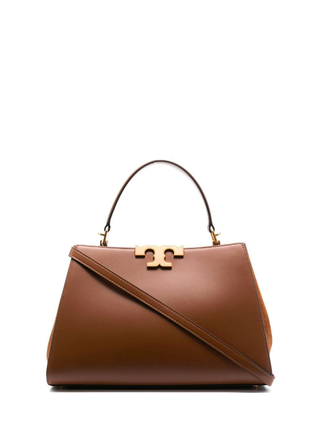 Tory Burch Eleanor Satchel Leather Tote Bag Brown