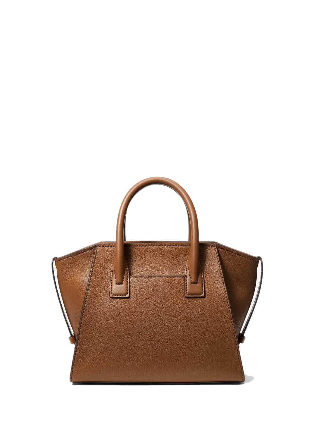 Michael Kors Avril Small Leather Top-Zip Satchel Brown