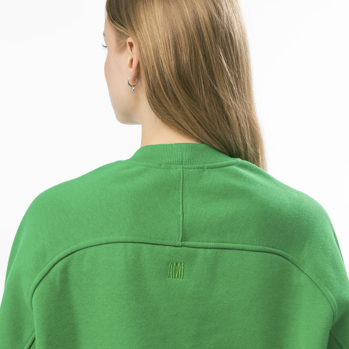 AMI Paris Embroidered Sweatshirt Green