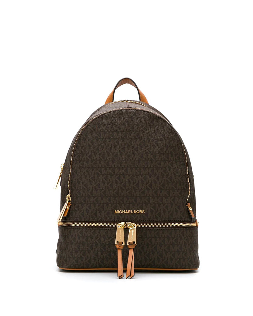 Michael Kors Rhea Zip Backpack Medium Brown