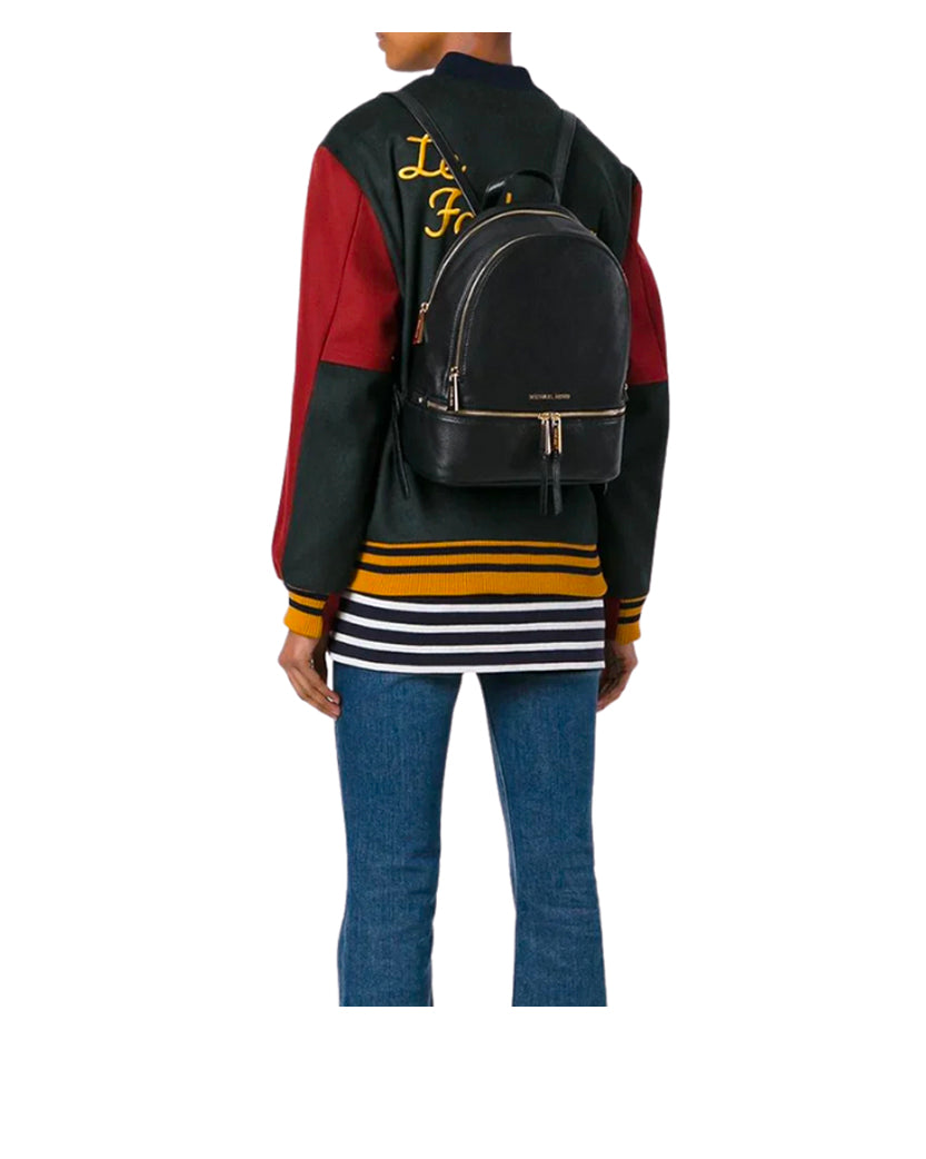 Michael Kors Rhea Zip Backpack Medium Black