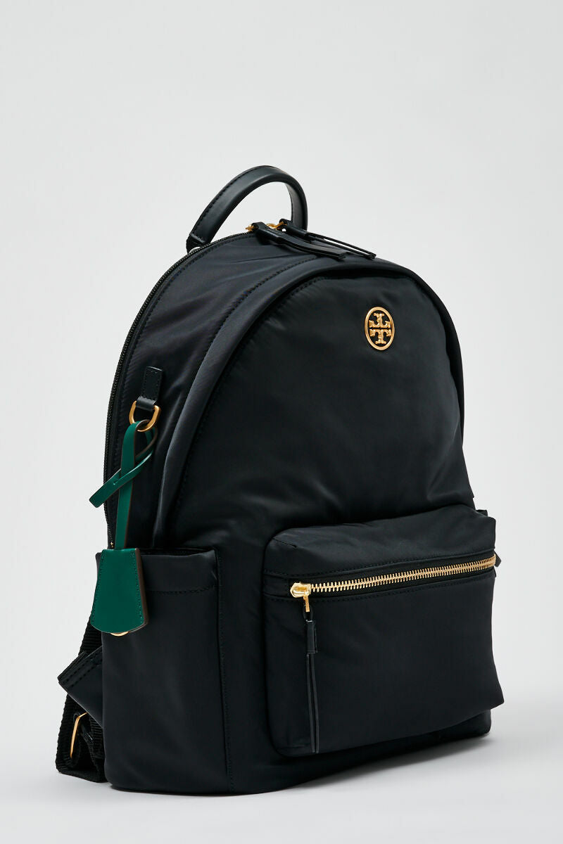 Tory Burch Metal logo backpack Black