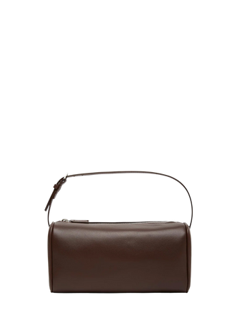 The Row 90's Bag in Leather Dark Mocha