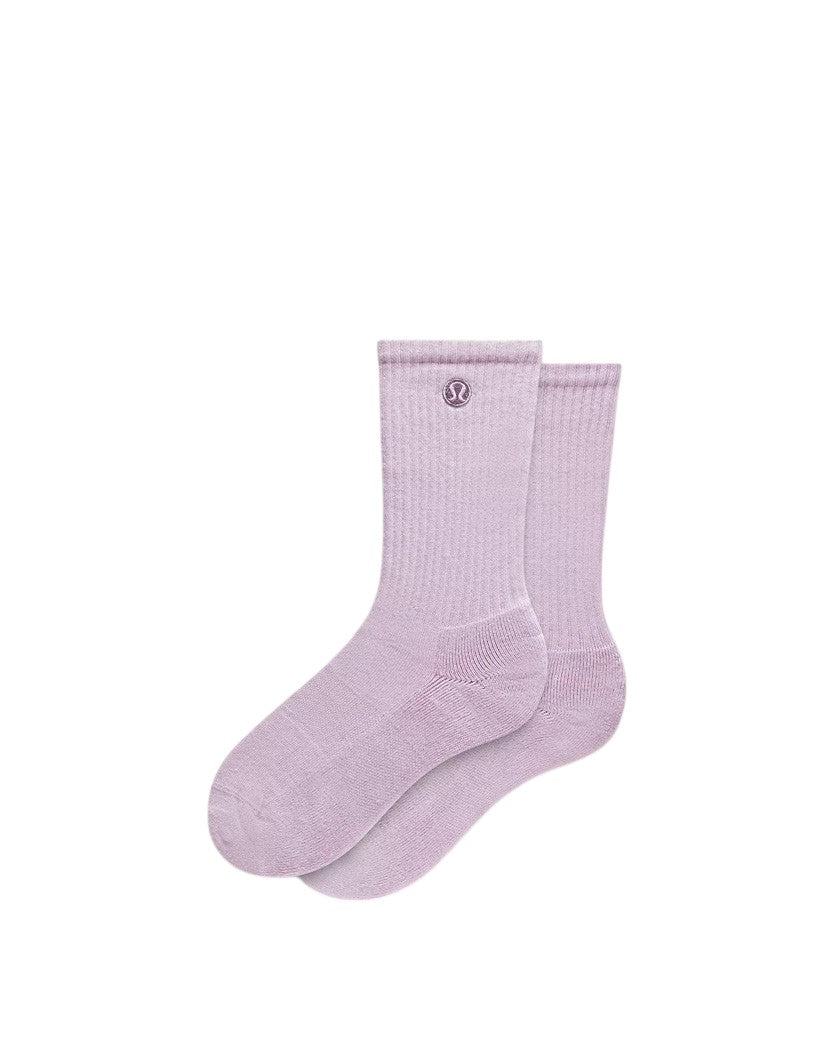 Lululemon Unisex Daily Essential Crew Socks Lilac Play