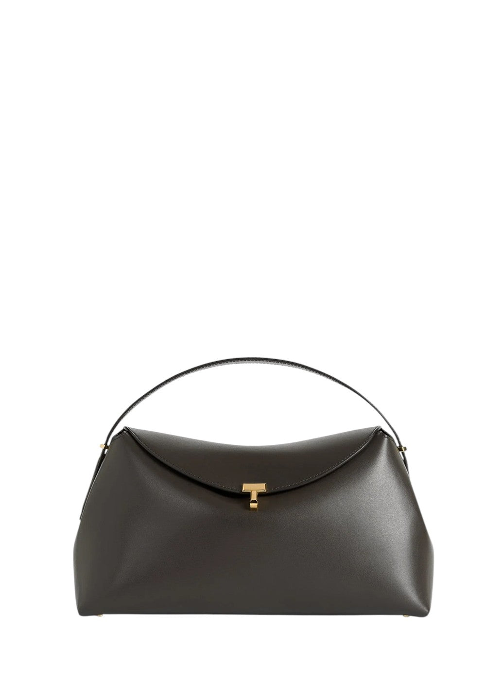 Toteme T-Lock Top Handle Smooth Leather Black