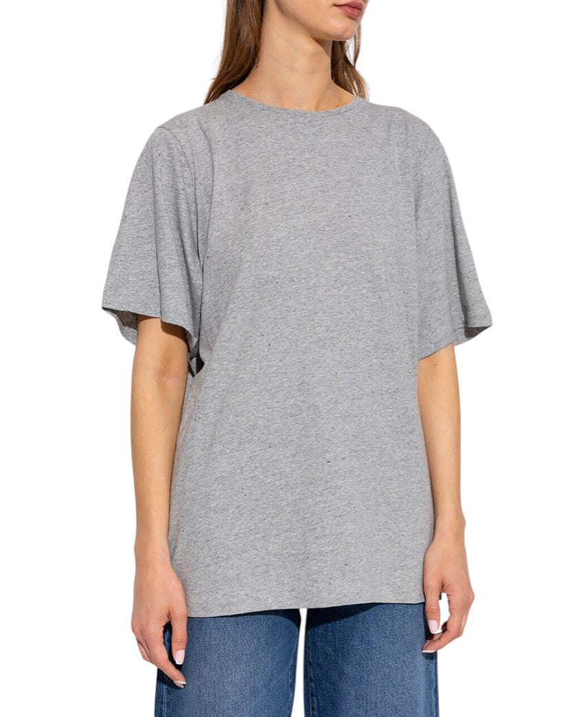 Toteme Oversized Mulberry Silk Tee Steel