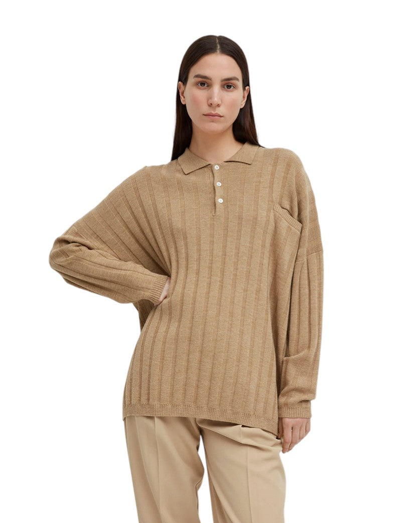 Toteme Bonifacio oversized ribbed merino wool sweater