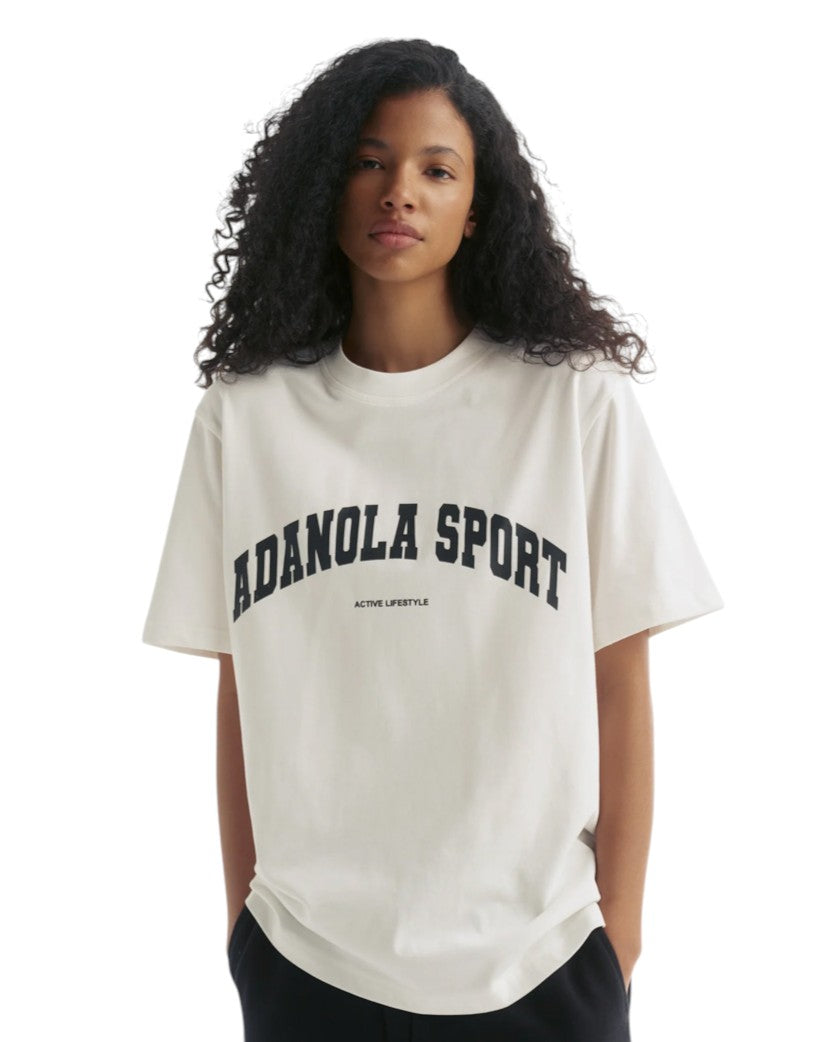 Adanola AS Short Sleeve Oversized T-shirt White/Black