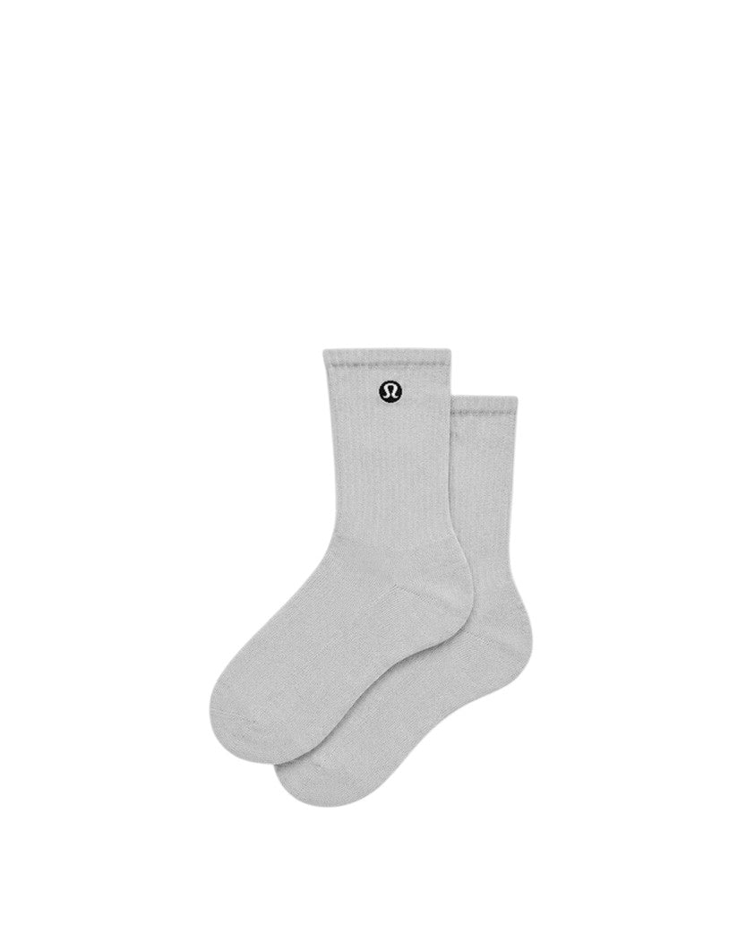 Lululemon Unisex Daily Essential Quarter Socks Light Grey