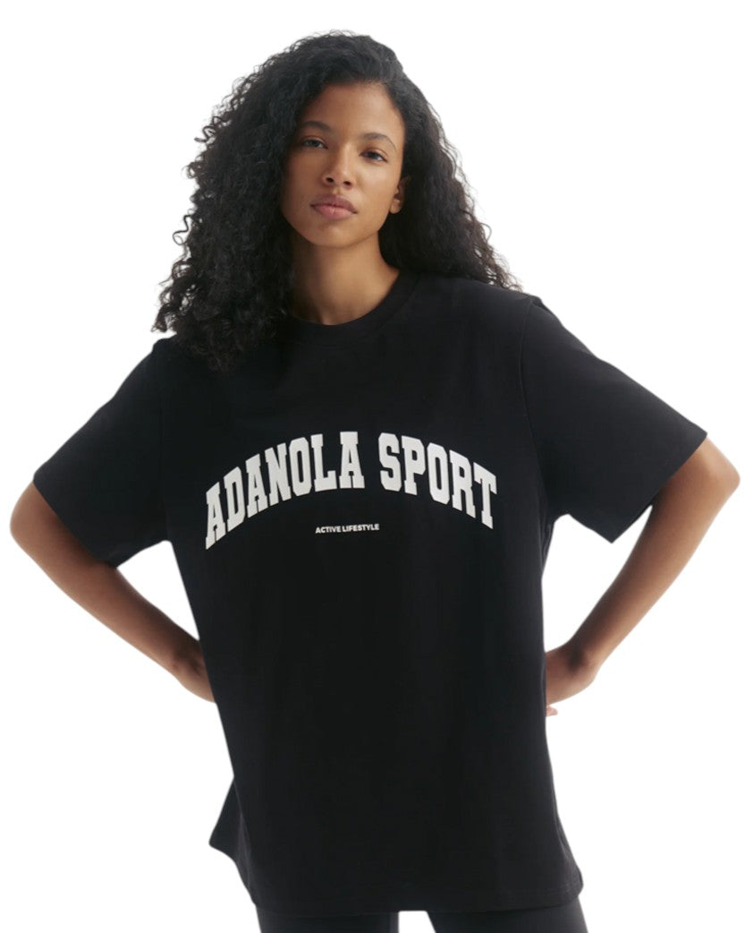 Adanola AS Short Sleeve Oversized T-shirt Black/White