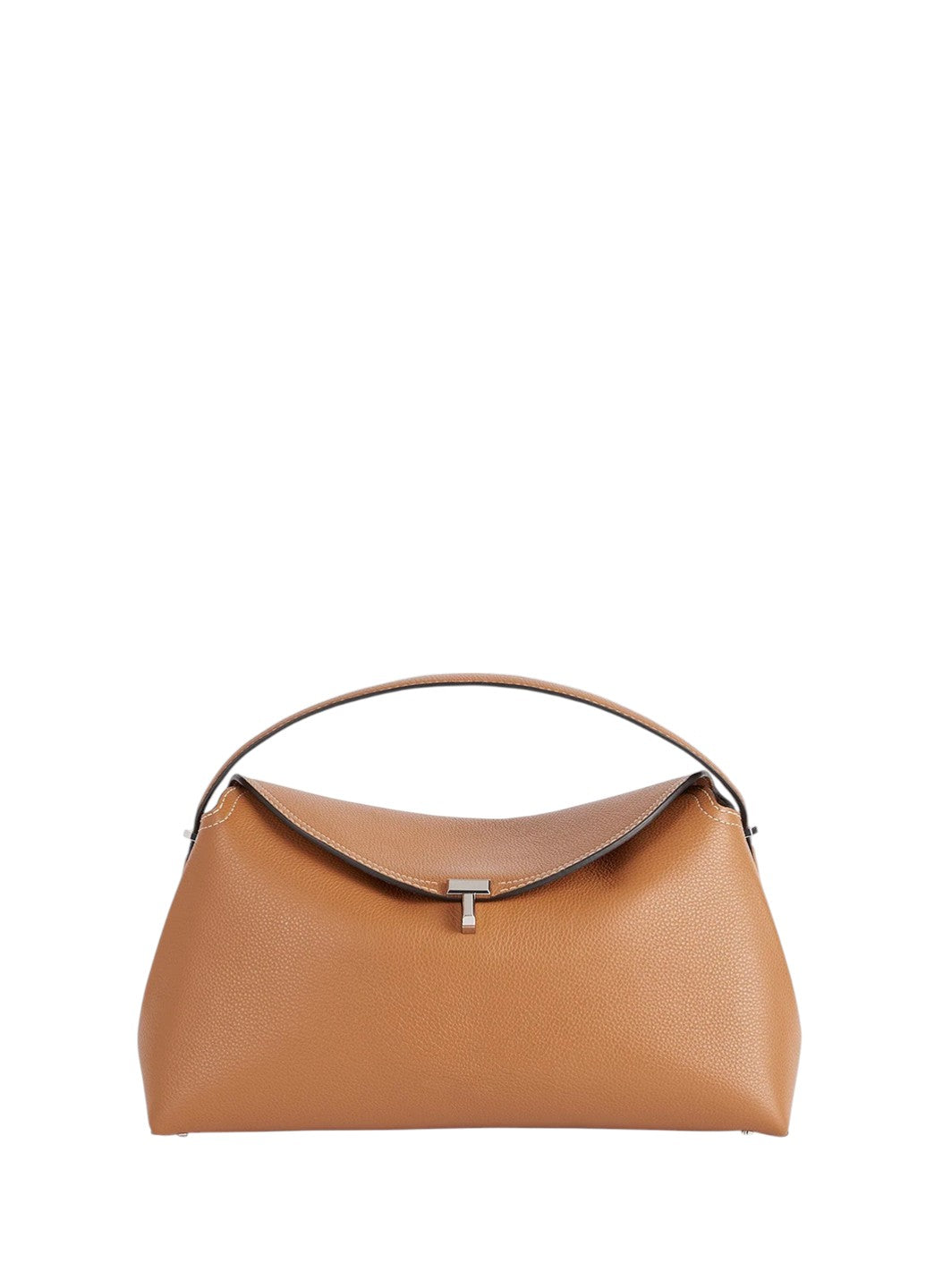Toteme T-Lock Top Handle Grain Leather Tan