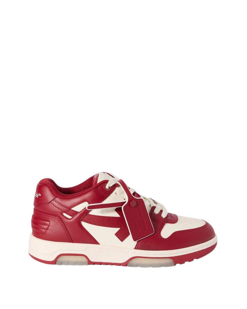 Off White Out Of Office 'OOO' Sneakers Coral Red