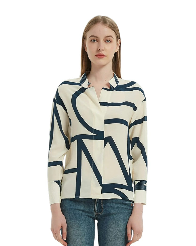 Toteme Kenya Printed Silk Crepe De Chine Shirt