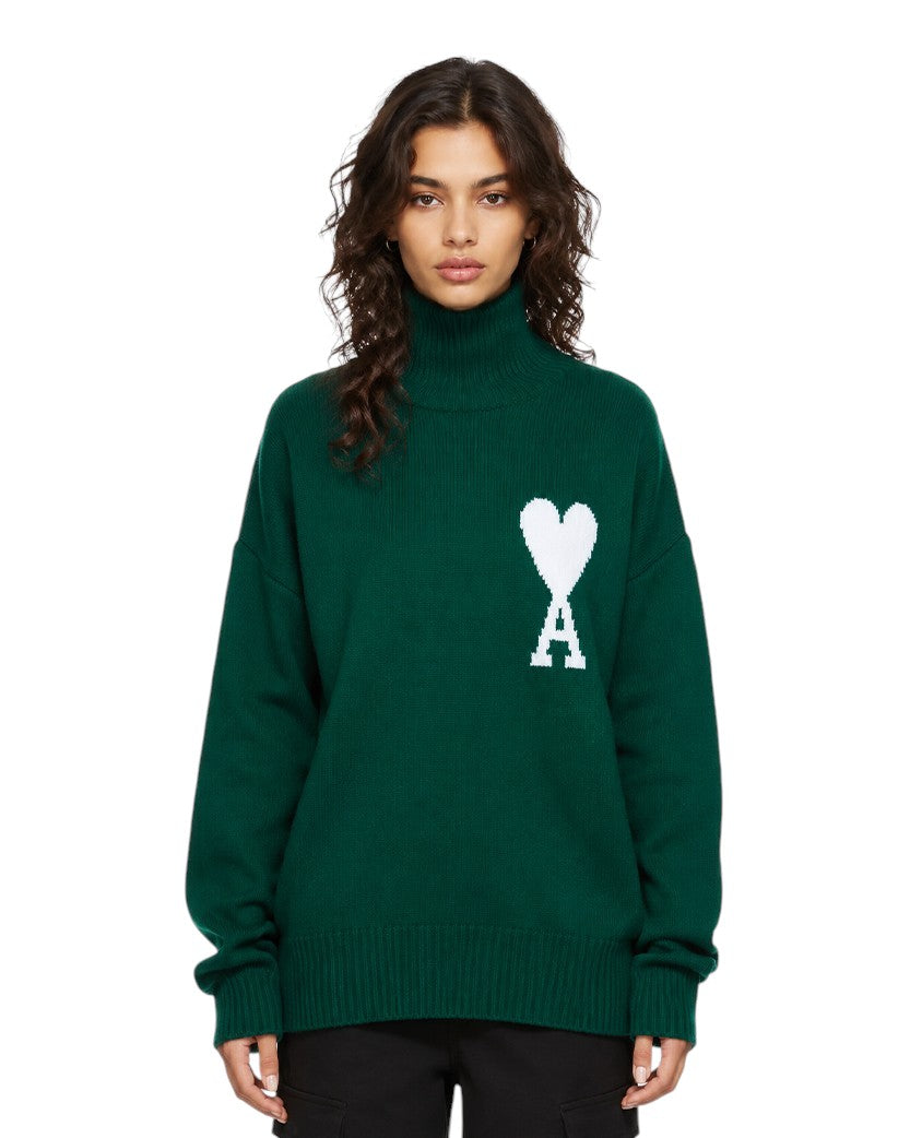 AMI Paris Ami de Coeur jumper Green