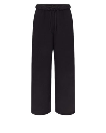 Skims Cotton Fleece Straight Leg Pant Barely Black
