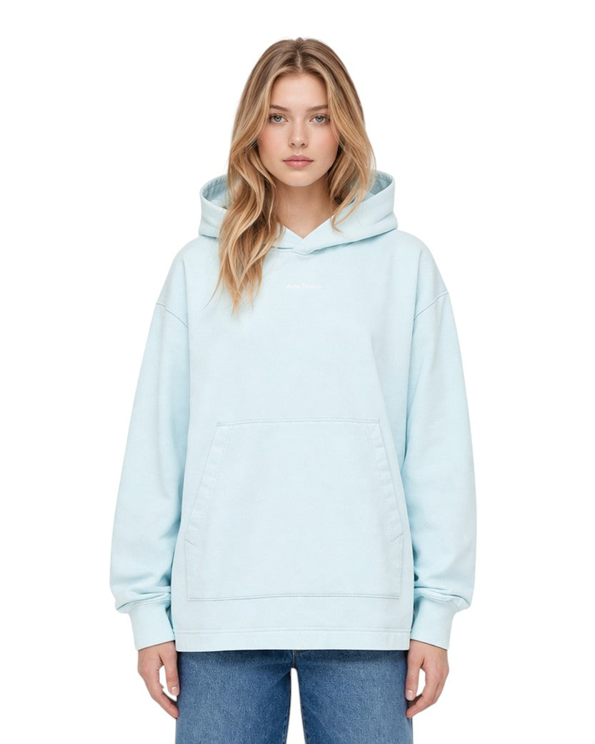 Acne Studios Franklin Reverse Logo Hoody Blue