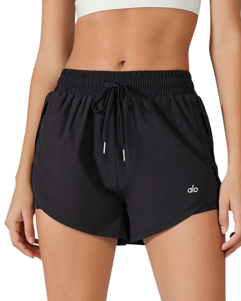 Alo Yoga Running Shorts Black YK183-BK