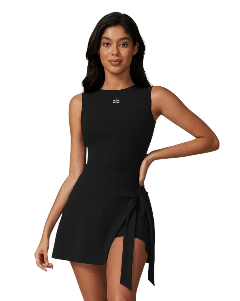 Alo Yoga Tennis Dress Black