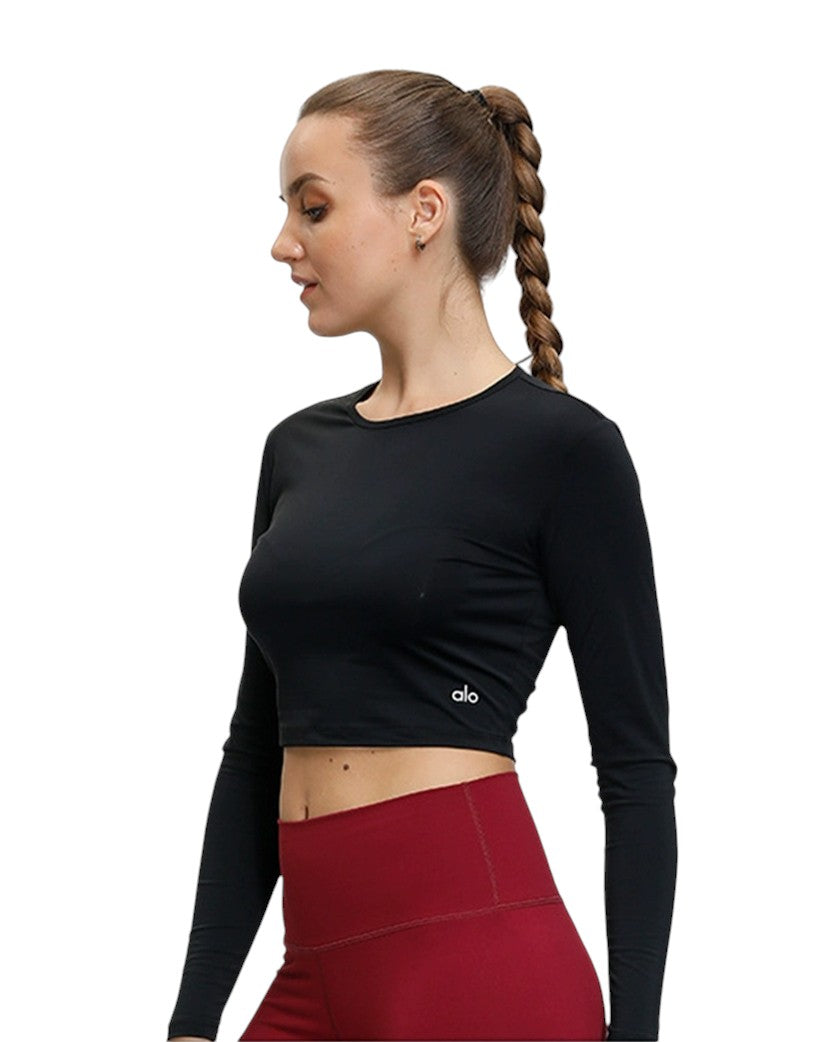 Alo Yoga Thin Sports Long Sleeve Black