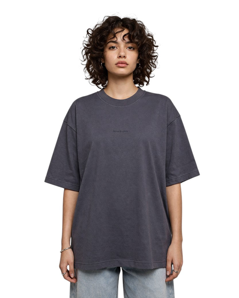 Acne Studios Logo cotton jersey T-shirt Slate Grey