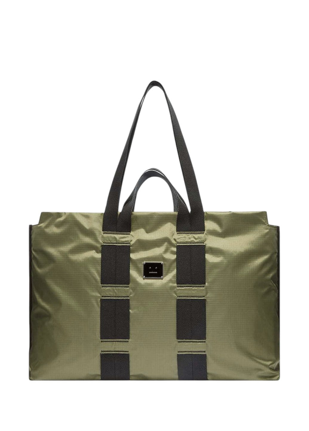 Acne Studios Arvid Plaque Face Tote Bag Khaki Green