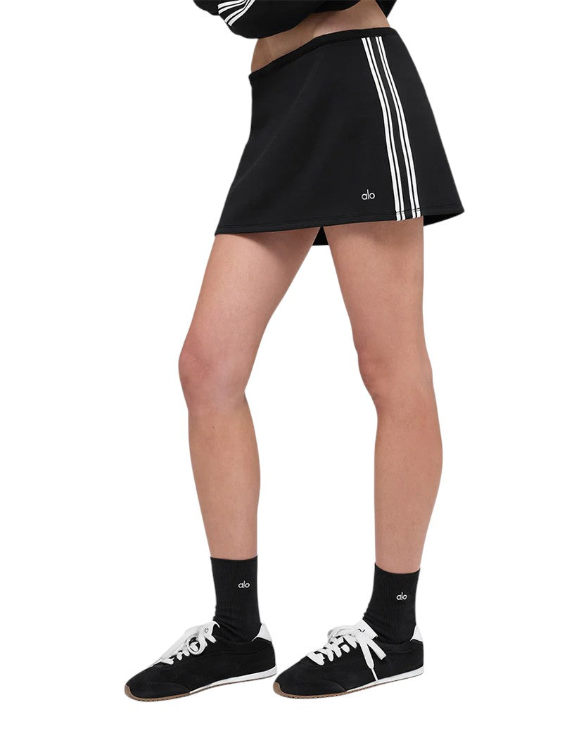 Alo Yoga Track Star Mini Skirt Black